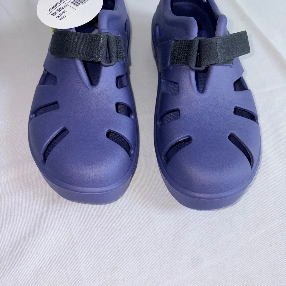 OOFOS OOCANDOO Sandals 10 Water Drop New Purple Recovery Comfort Strap Shoes